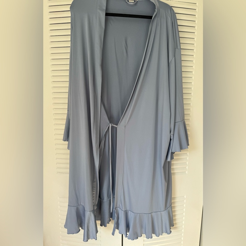 Elegant Blue Kimono Robe